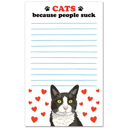 Notepad: Cats Because People Suck Stationery