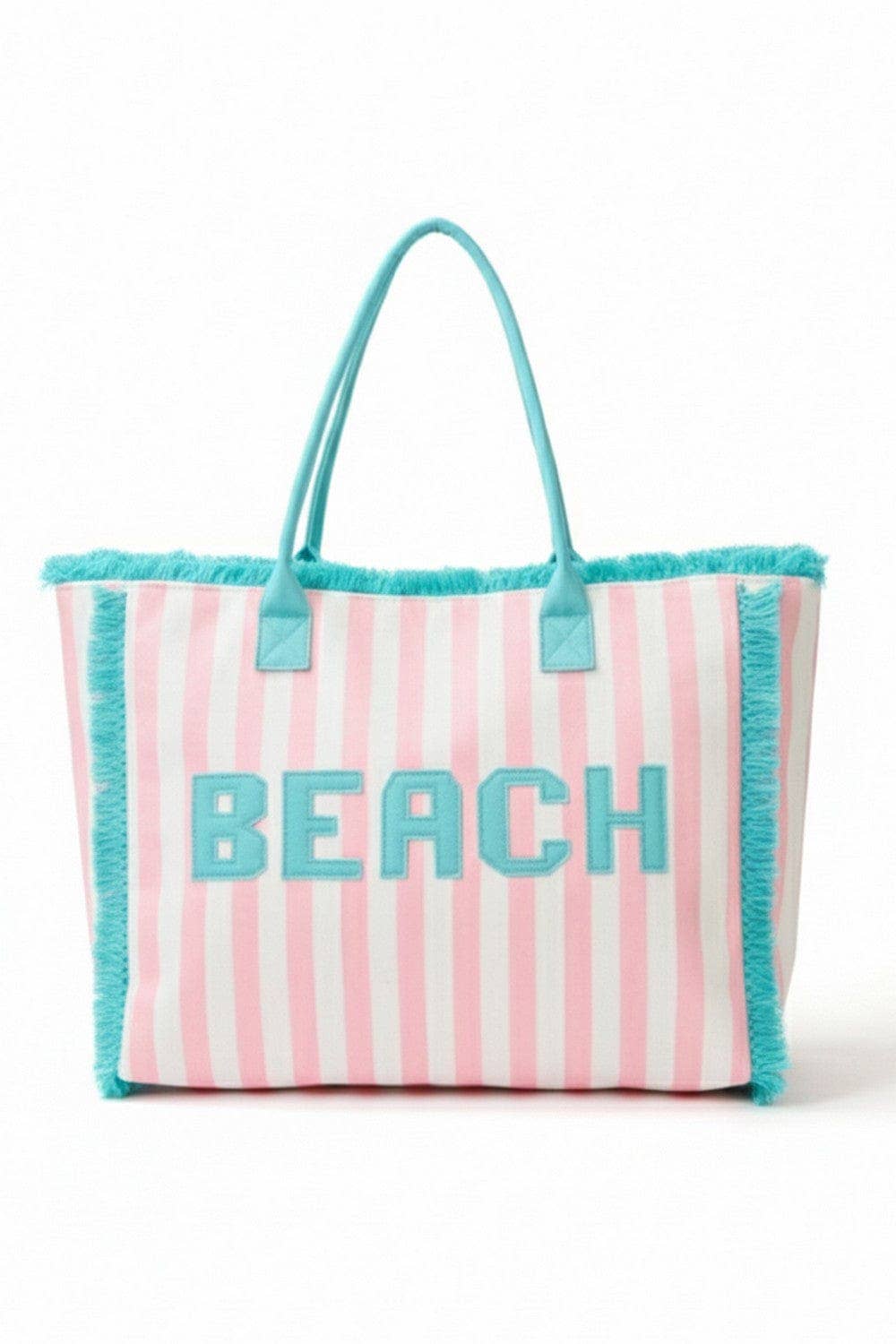 MB0331 Striped Terry Cloth Beach Tote Bag