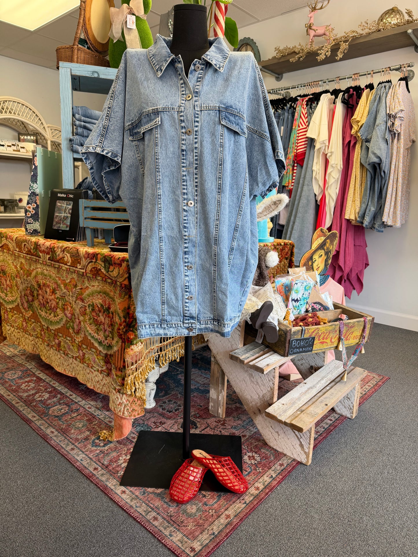 Casual Cool Denim Shirt Dress