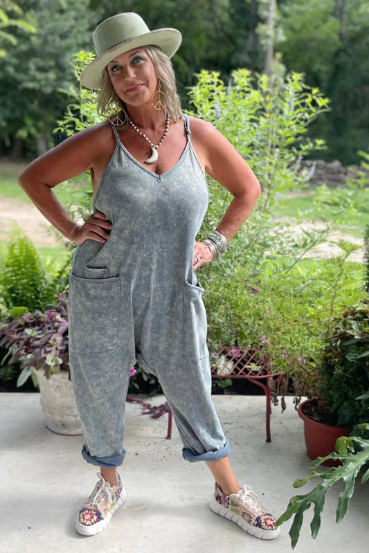 Jaded Gypsy Can't Miss This Romper - Vintage Denim