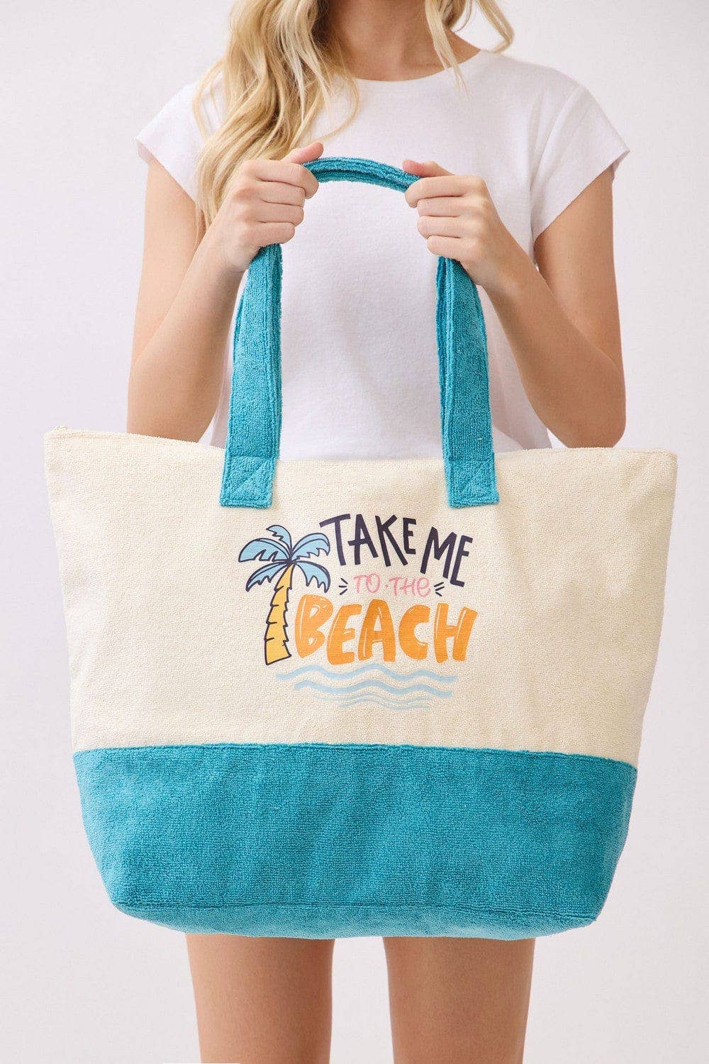 MB0347 Take Me To The Beach Terry Tote Bag