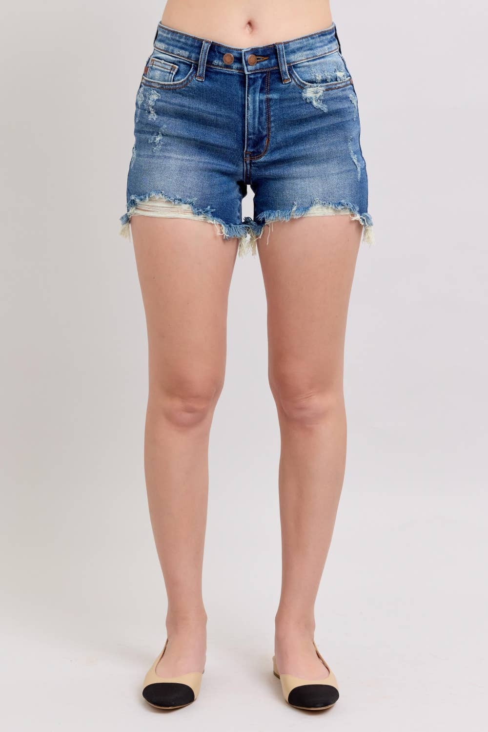 Judy Blue 2 Button Dad Shorts