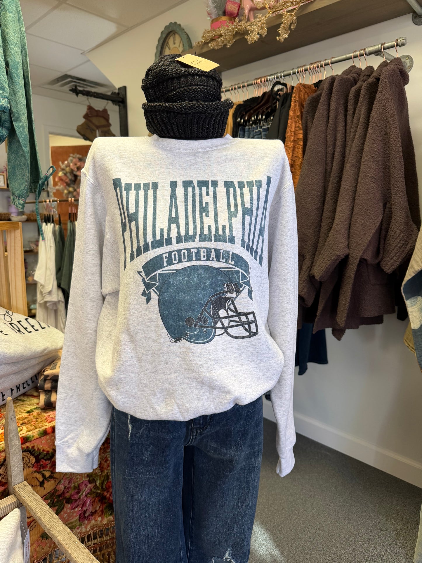 Philadelphia Hometown Vintage Football Sweatshirt