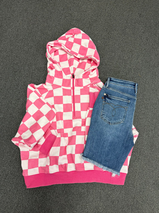 Blakeley Pink Checkered Pullover