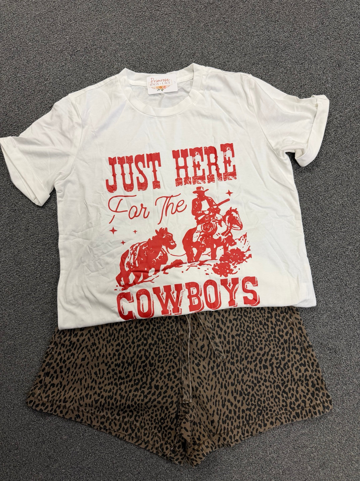 Just Here for the Cowboys Graphic Tee