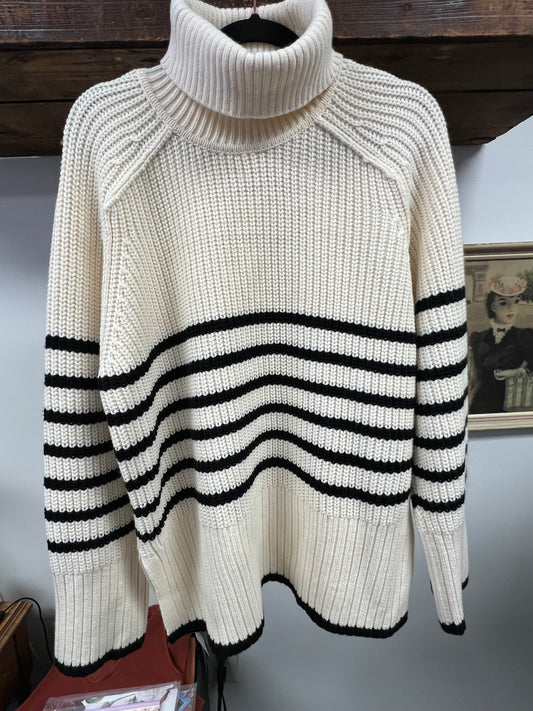Striped Turtleneck Sweater