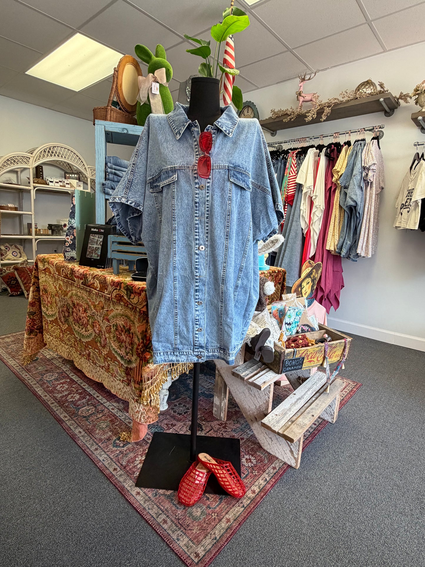 Casual Cool Denim Shirt Dress