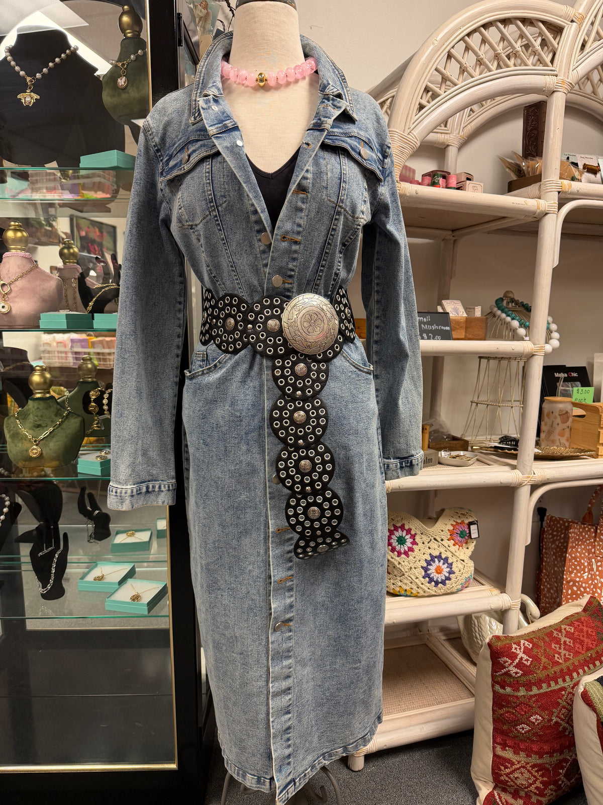 Denim Darling Button-Down Midi Dress
