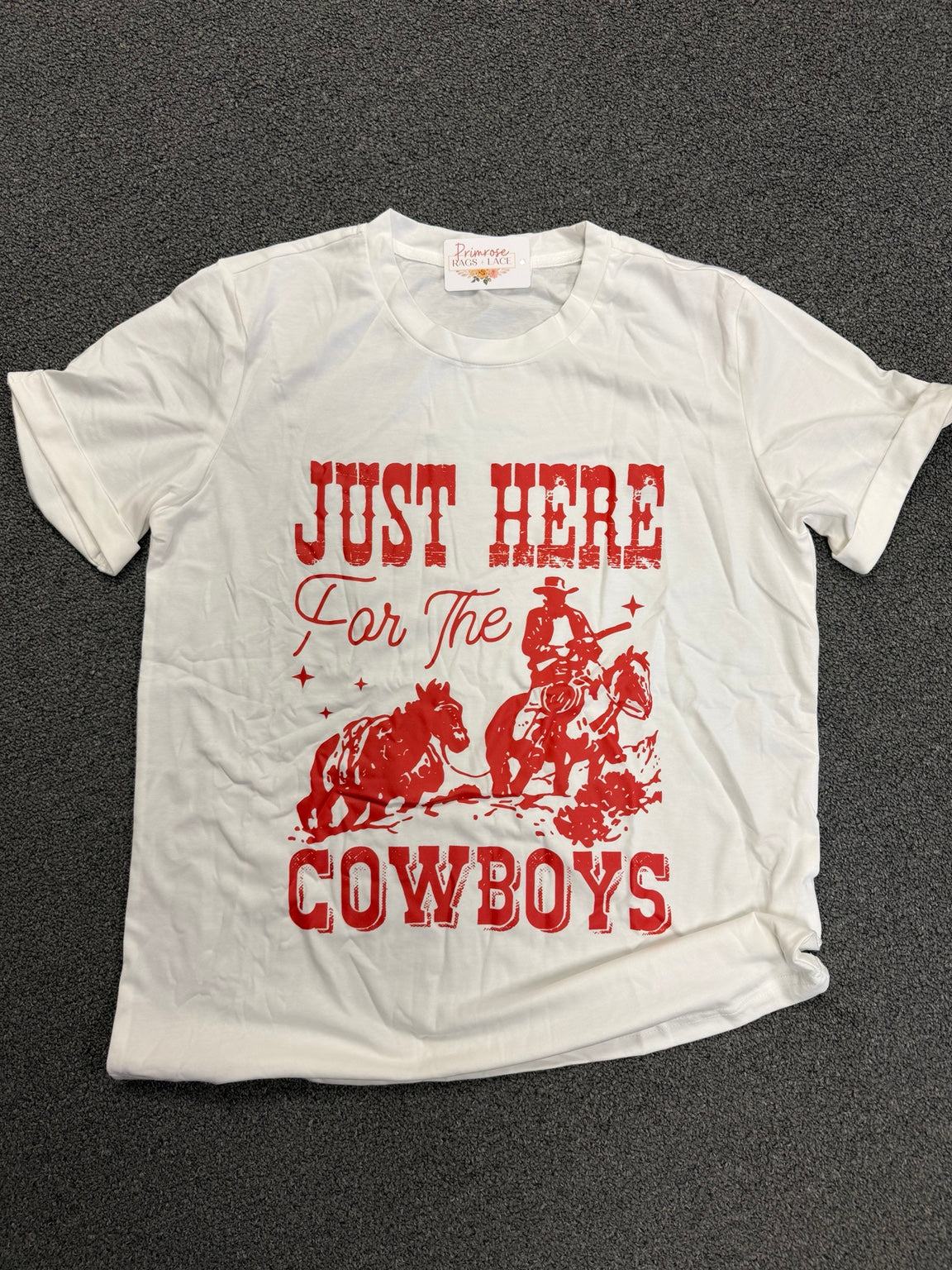 Just Here for the Cowboys Graphic Tee