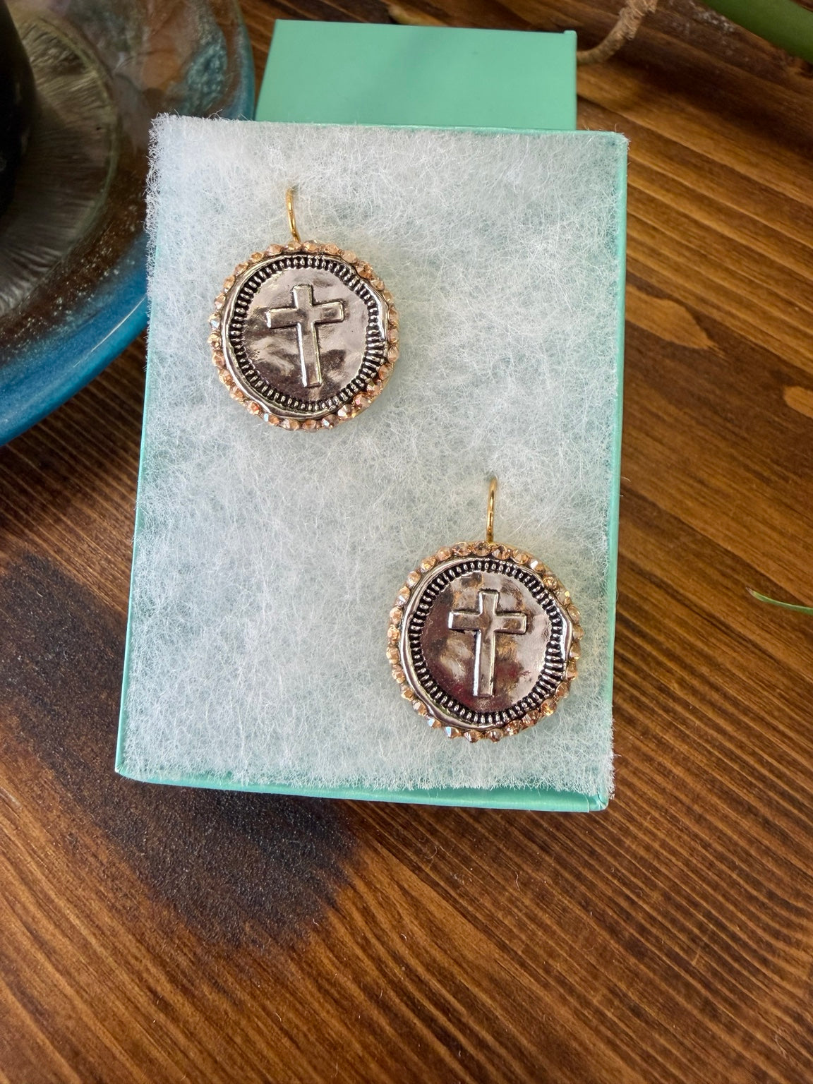 Mustard Seed Prayer Warrior Cross Earrings