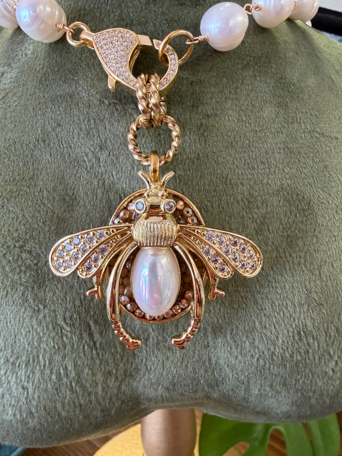 Pearl Bee Statement Necklace