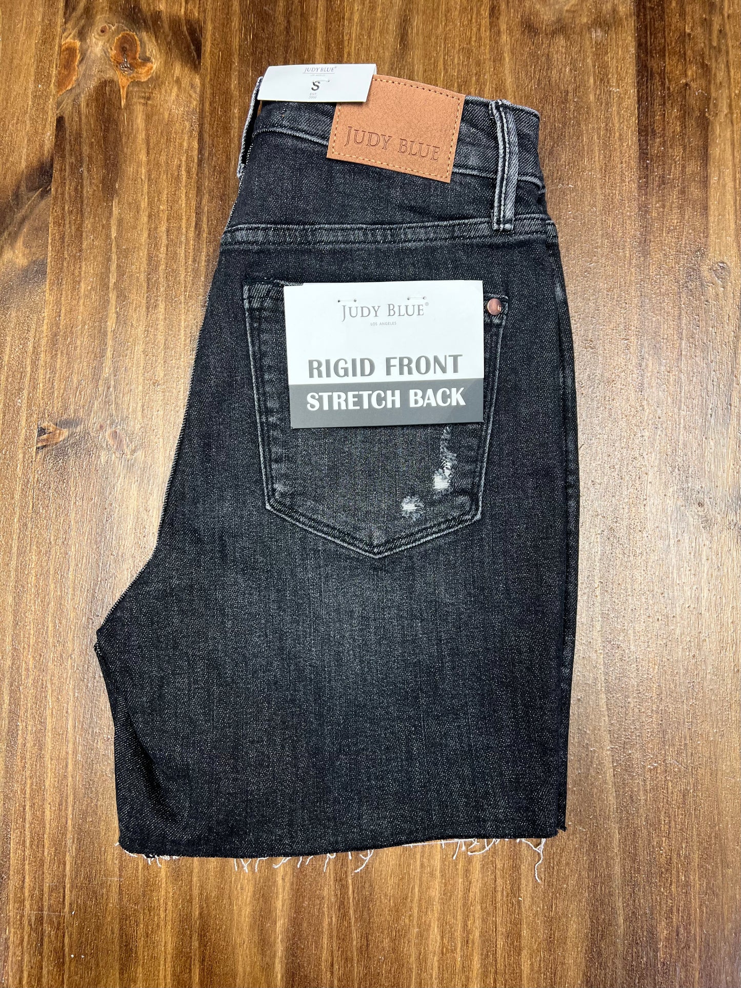 Judy Blue Black Rigid Front Shorts