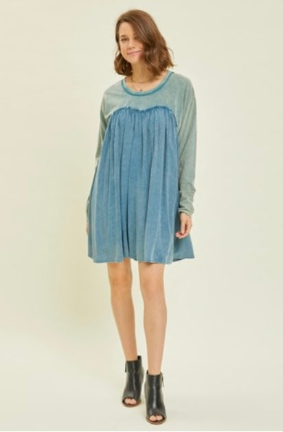 Heyson Mineral Washed Flare Dress