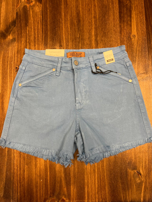 Blue Frayed Judy Blue Shorts