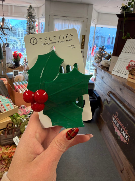Teleties Holly Leaves Clip
