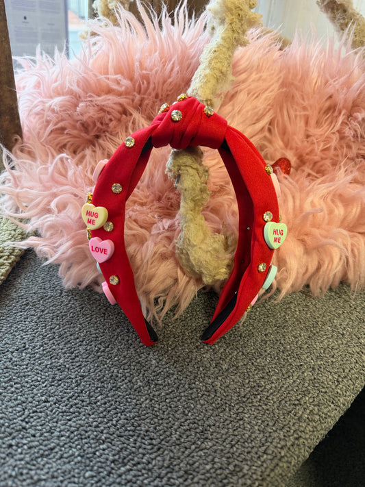 Embellished Valentine Knotted Headband