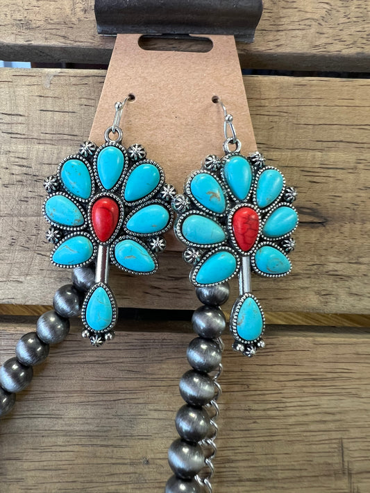 Western Bloom Squash Blossom Necklace Set