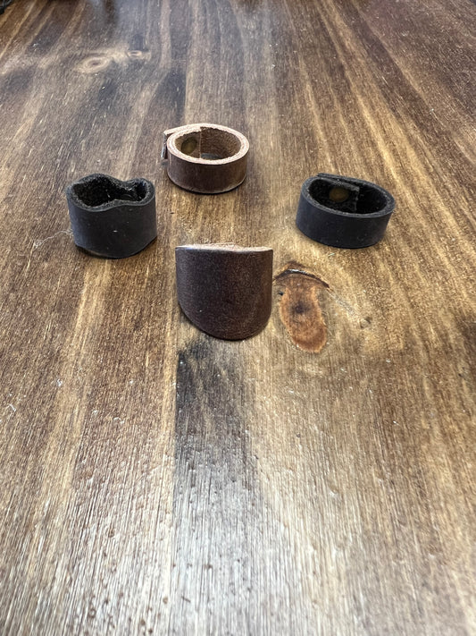 Genuine leather rings