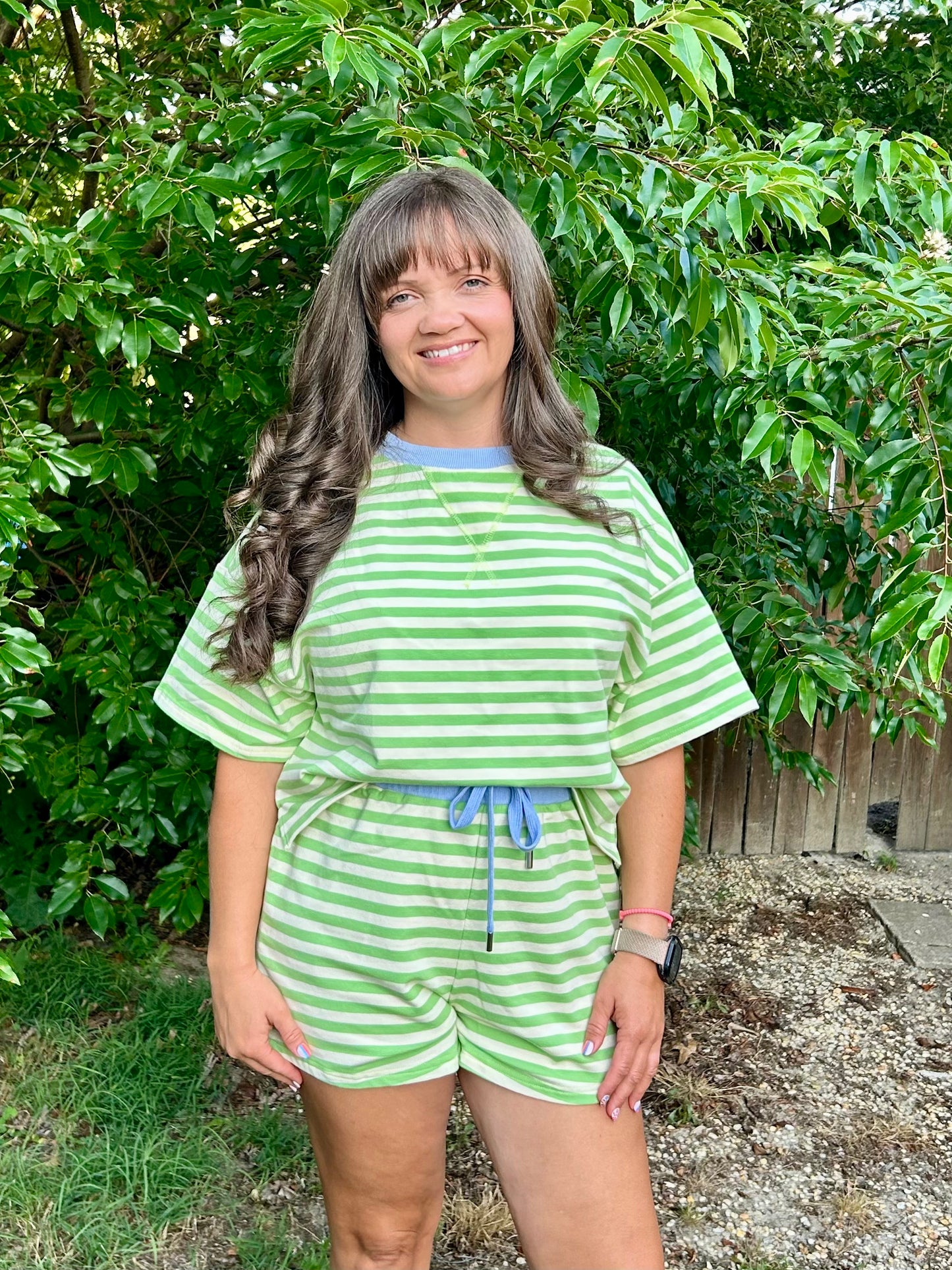 Mint to Be Striped Lounge Set