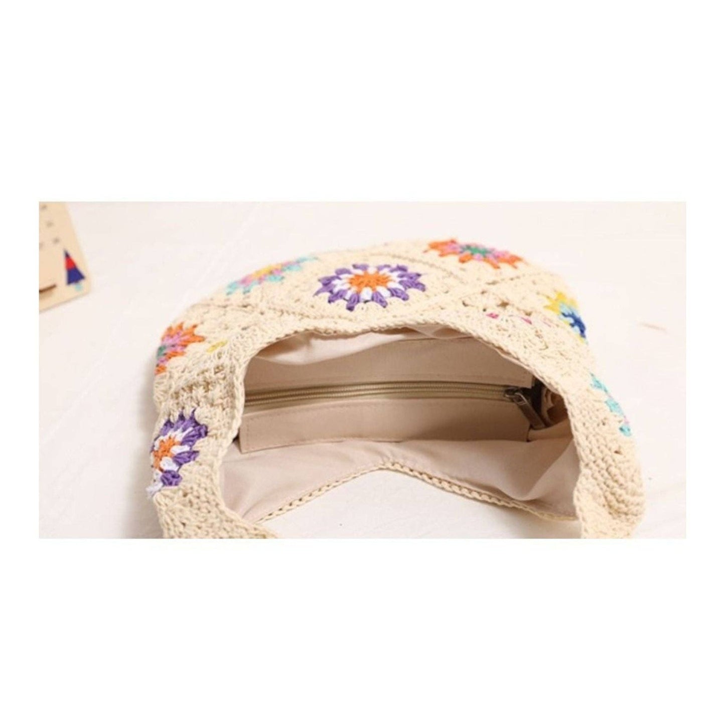 SF252109 Millie Granny Square Chic Hobo Crossbody