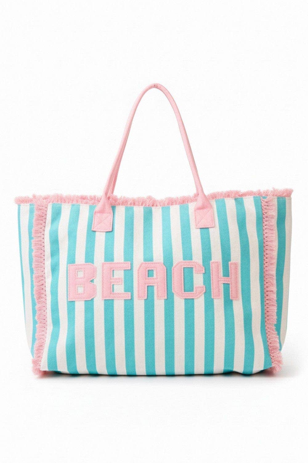 MB0331 Striped Terry Cloth Beach Tote Bag