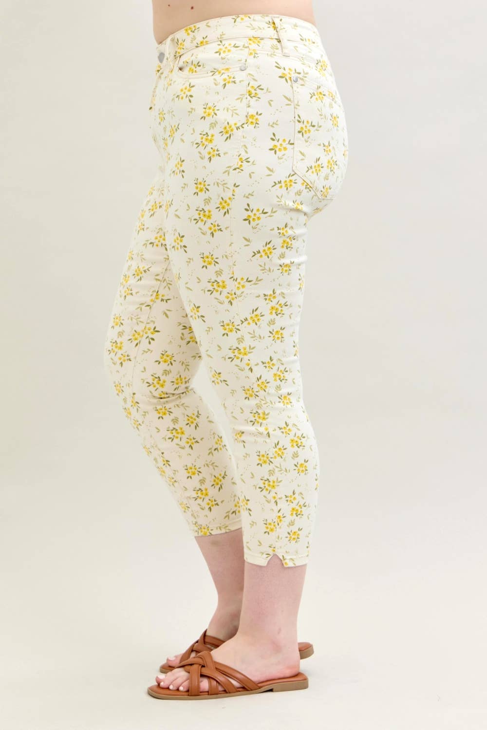 MID-RISE SKINNY FLORAL PRINT - PLUS