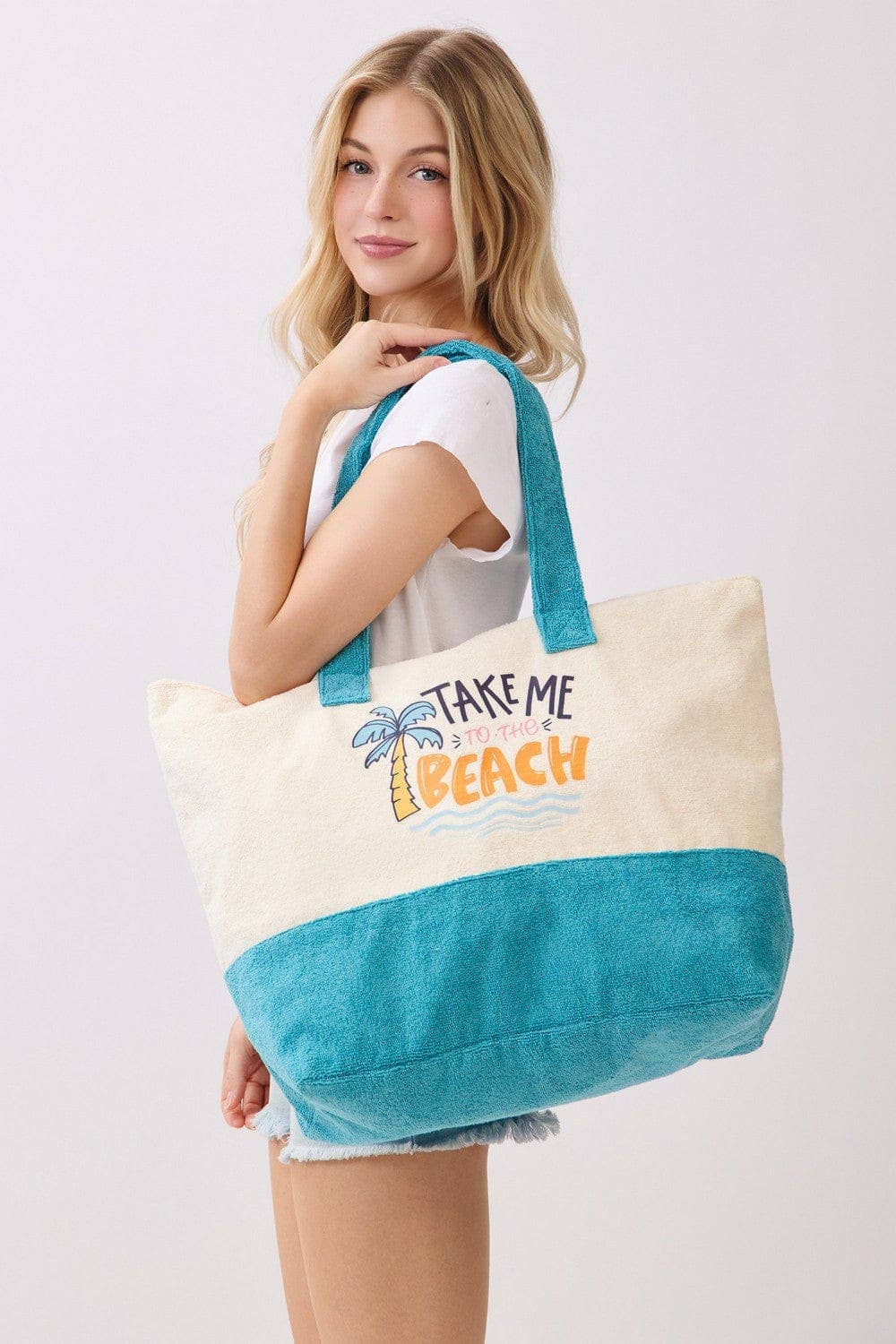 MB0347 Take Me To The Beach Terry Tote Bag