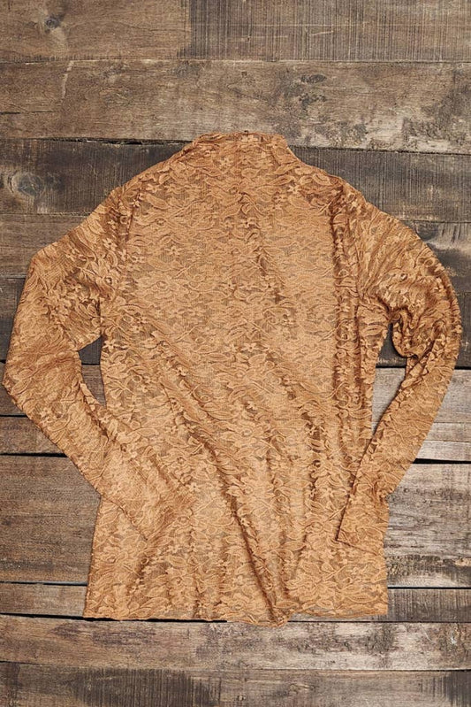 Jaded Gypsy - Trellis Vines Lace Top - Golden