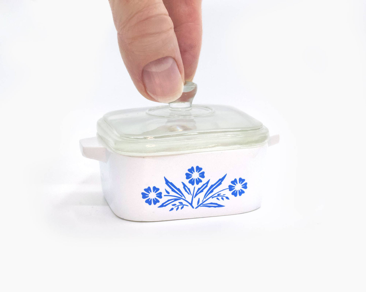 Cornflower Trinket Box – Corning Ware–Inspired Jewelry Dish