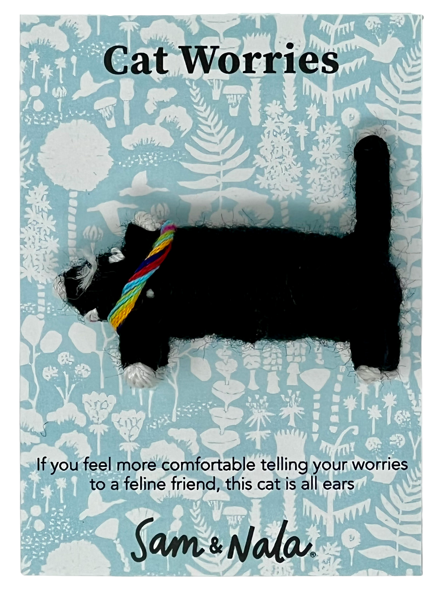 Worry Cat- Worry Doll for cat lovers (hand made and fair trade)