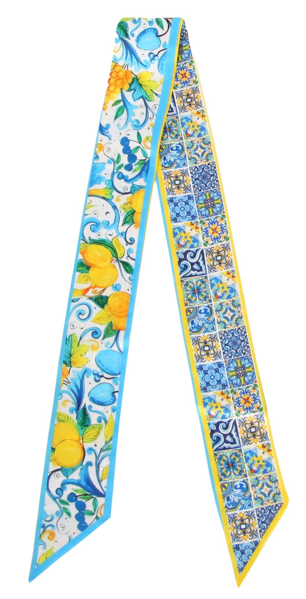 Lemon Patchwork Skinny Scarf