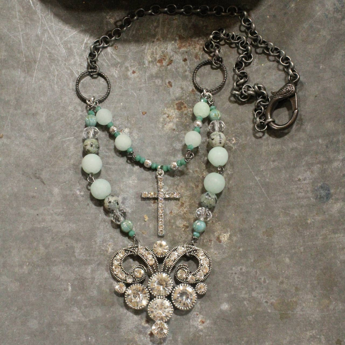 Bling Layered Pendant Necklace