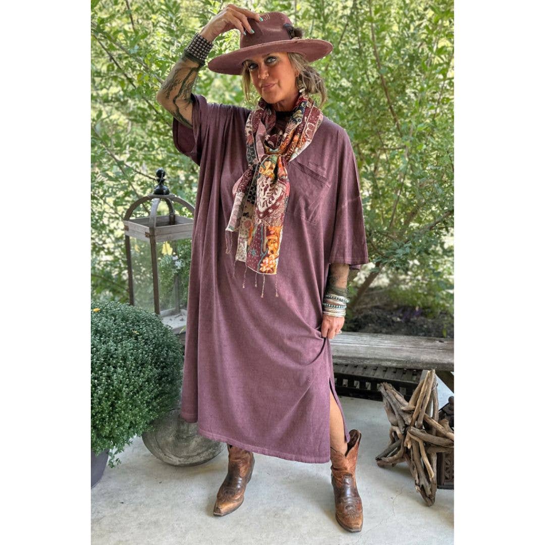 Jaded Gypsy - Cute Comfort Dress - Plum