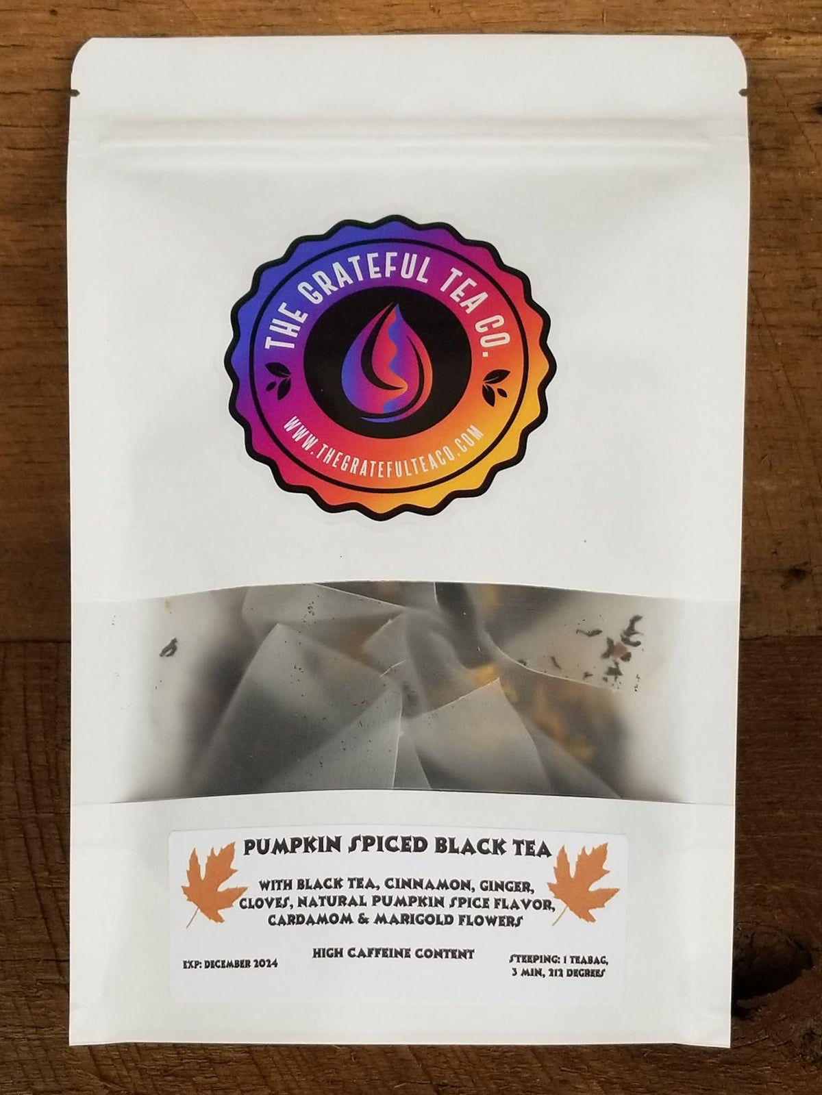 Gourmet Pumpkin Spiced Black Tea, 15 Sachets