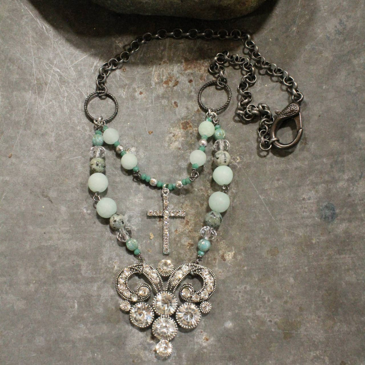 Bling Layered Pendant Necklace