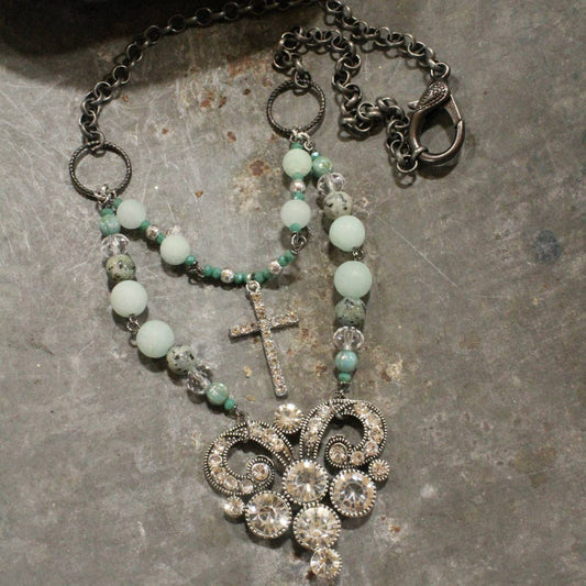 Bling Layered Pendant Necklace