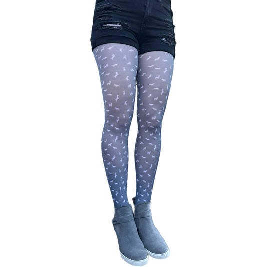 Polka Dog Pattern Tights