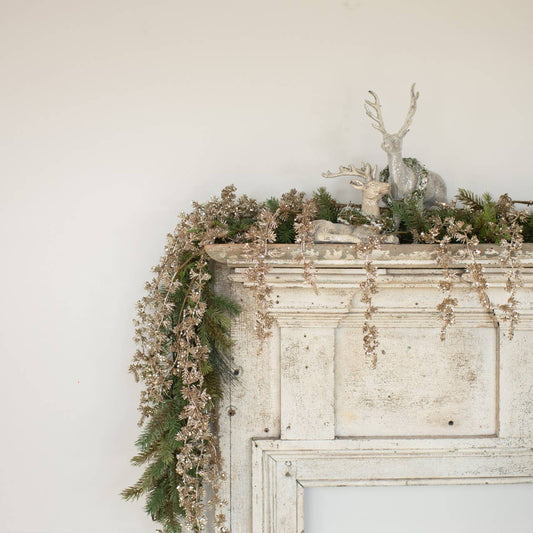 60" DRAPING CHAMPAGNE GLITTER  BUDS