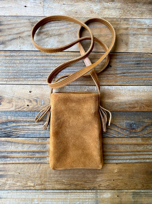 Belle's Brown Suede Boho Cell Bag