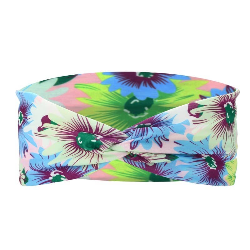Printed Cross Tie Headband