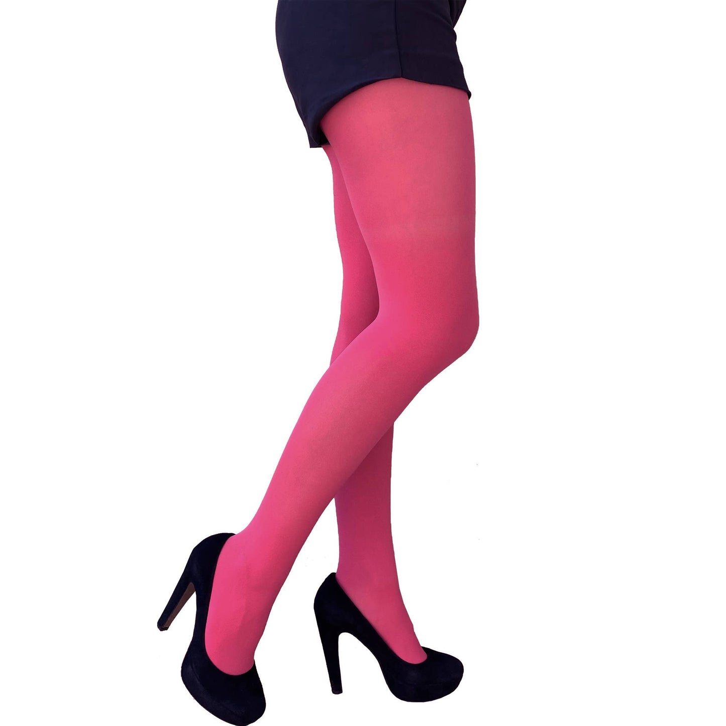 Shock Pink Opaque Tights