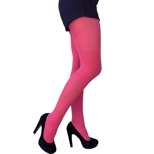 Shock Pink Opaque Tights