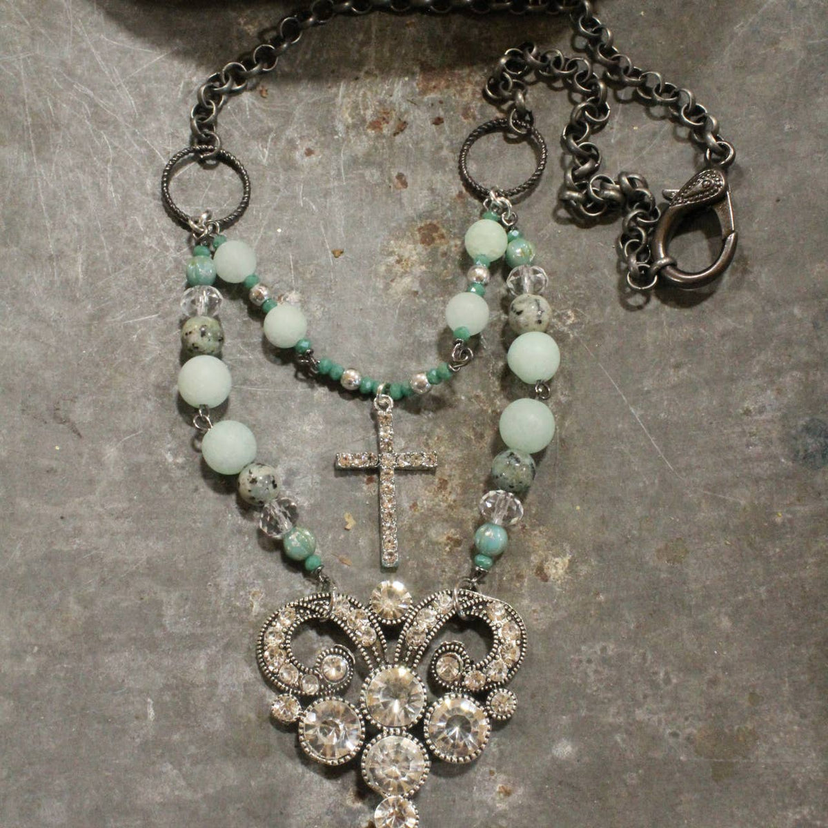 Bling Layered Pendant Necklace