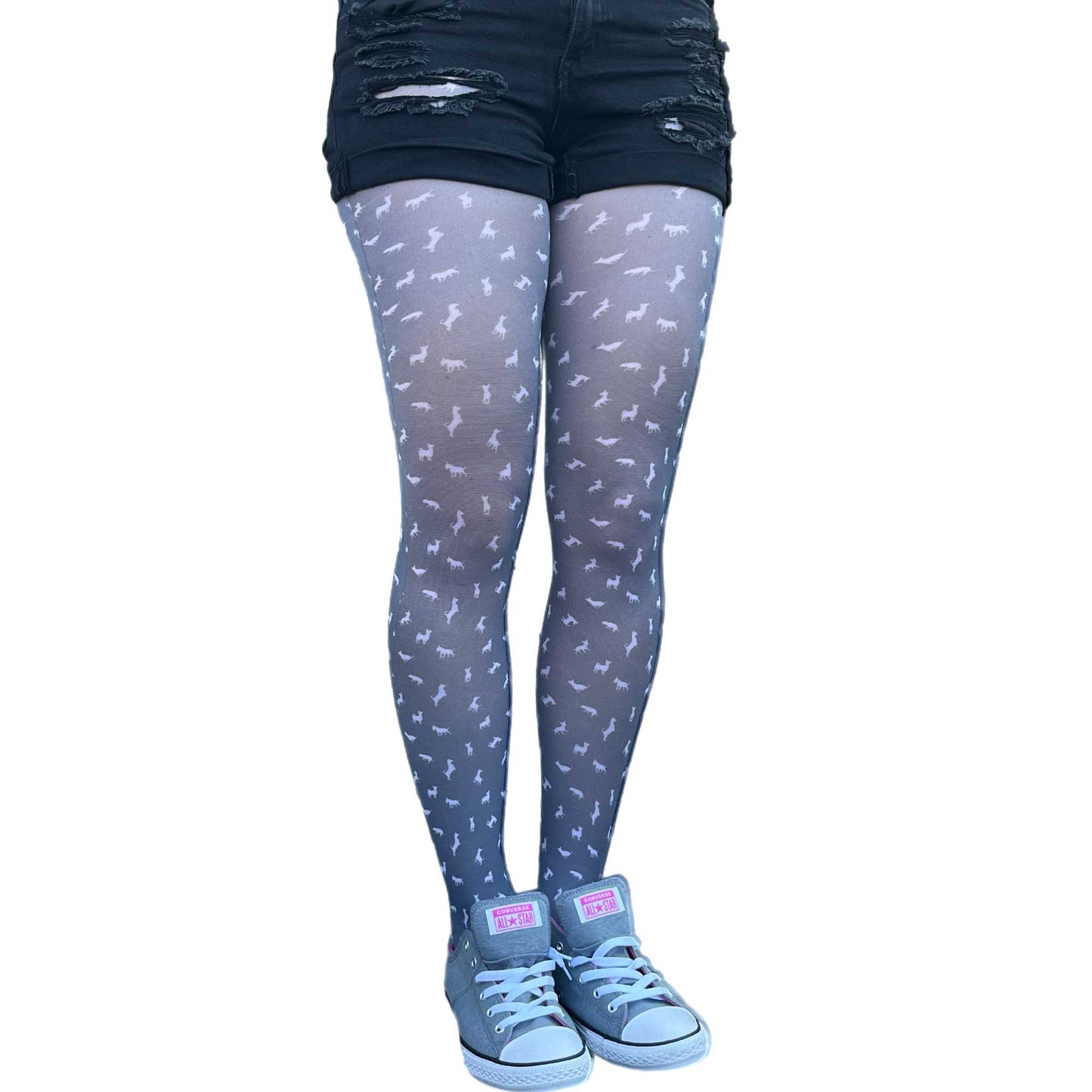 Polka Dog Pattern Tights