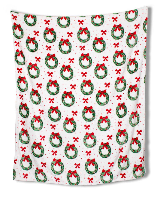 Clara Wreath Throw   Red/Green   50x60