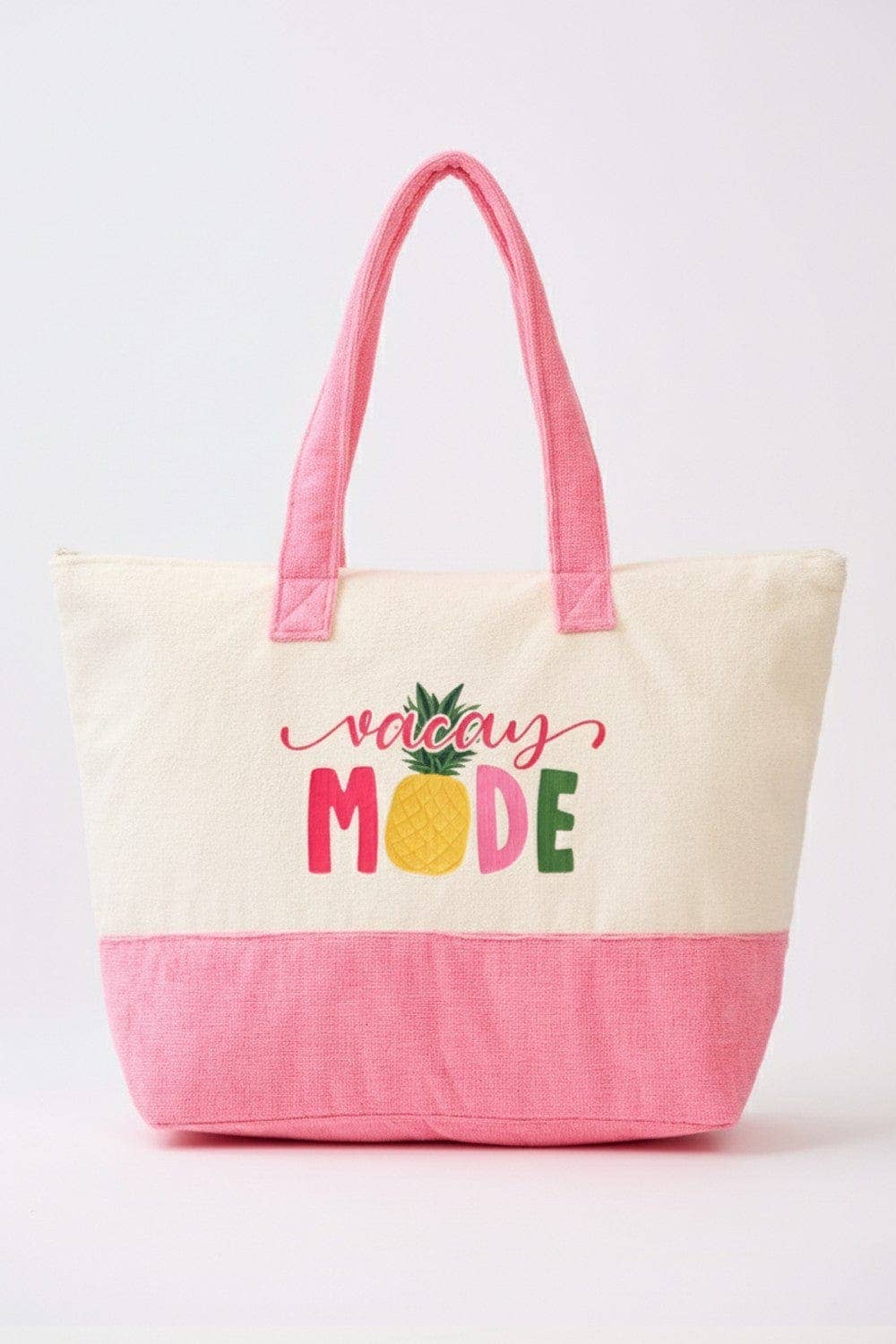 MB0343 Vacay Mode Terry Beach Tote Bag