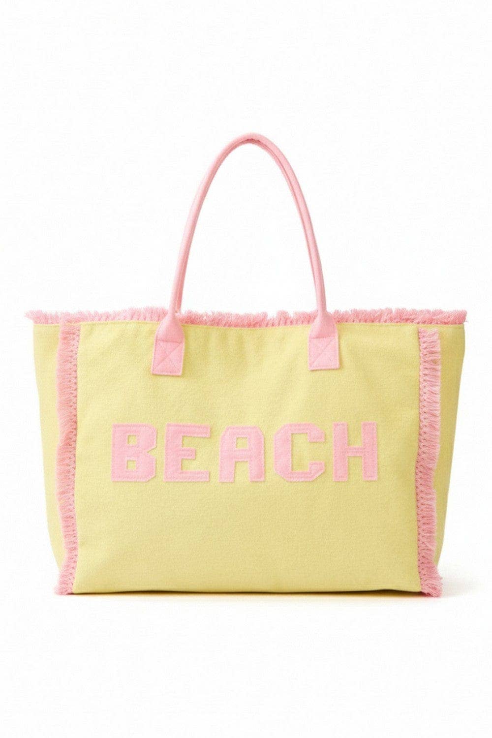 MB0330 Terry Cloth Fringe Beach Tote Bag