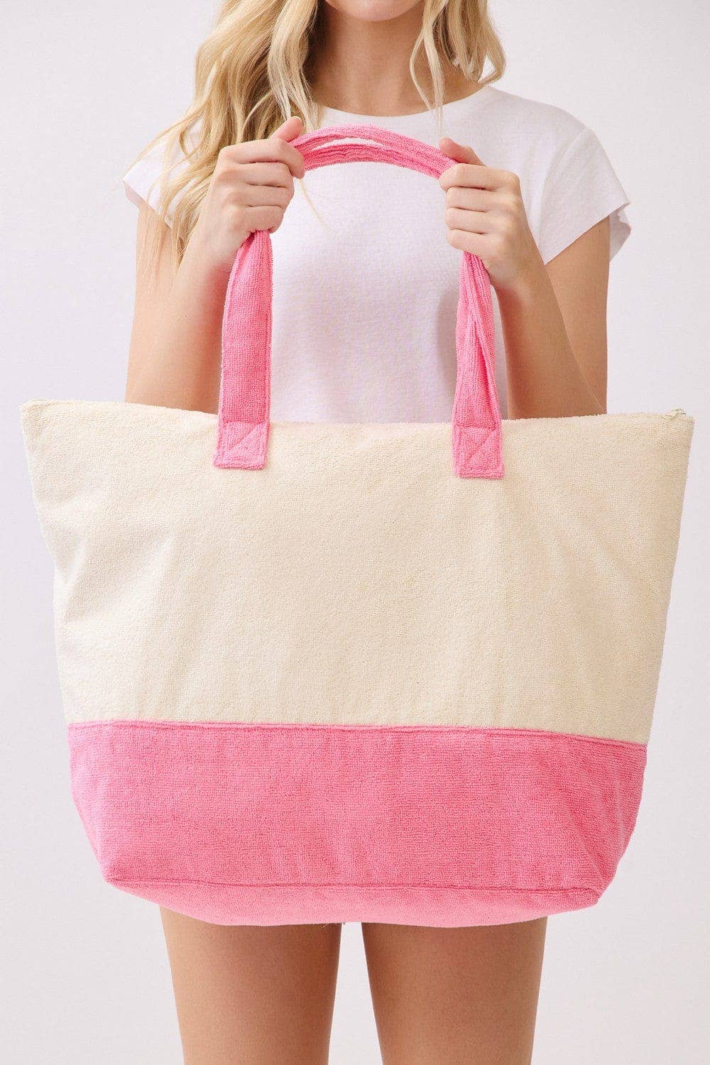 MB0343 Vacay Mode Terry Beach Tote Bag