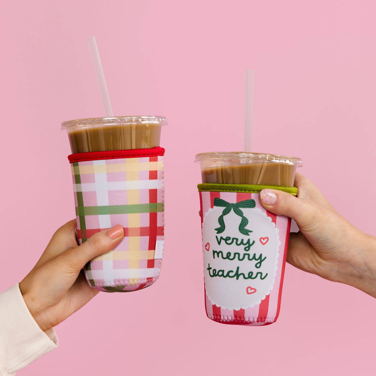 Plaid Christmas Drink Sleeve
